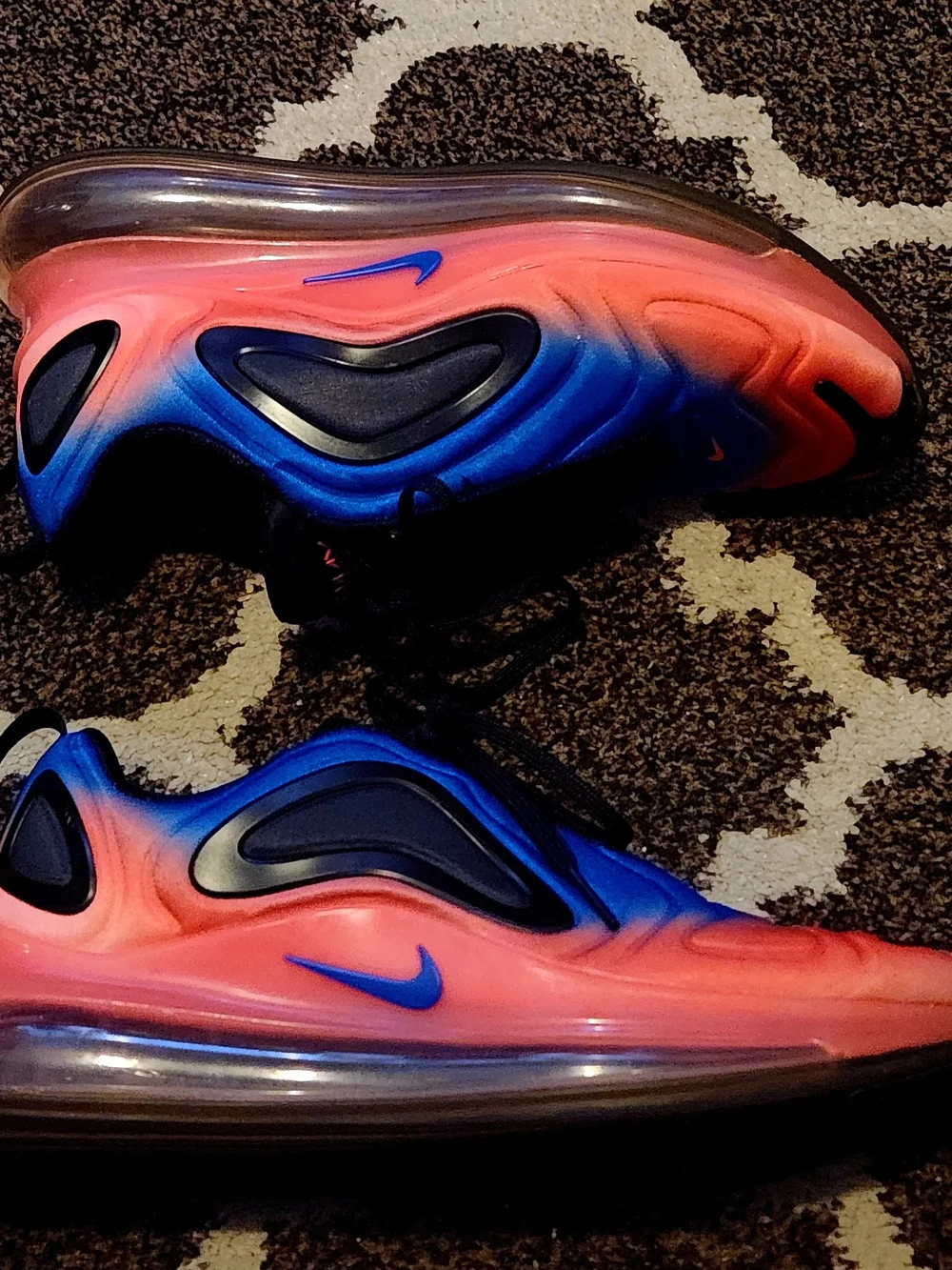 Nike Gradient Blue to Coral Athletic Sneakers